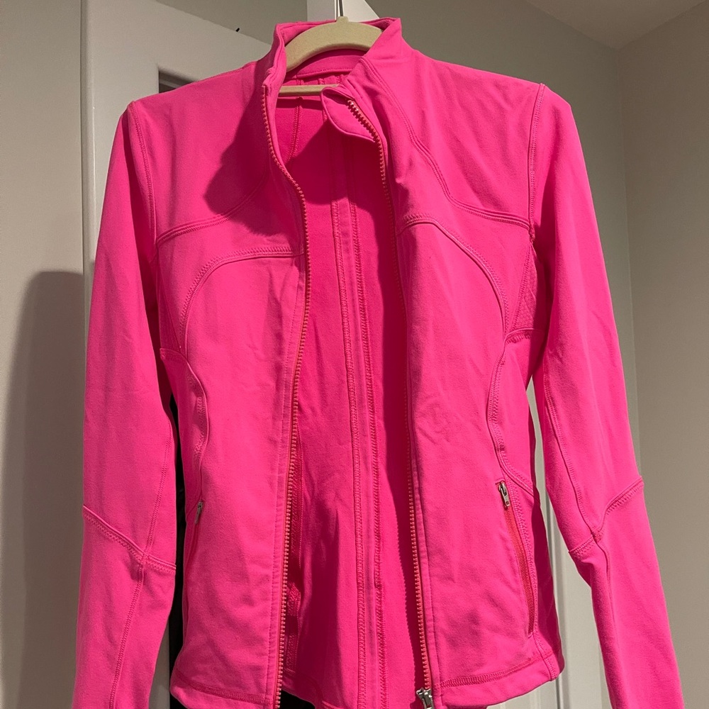 Lululemon zip up jacket hot pink
